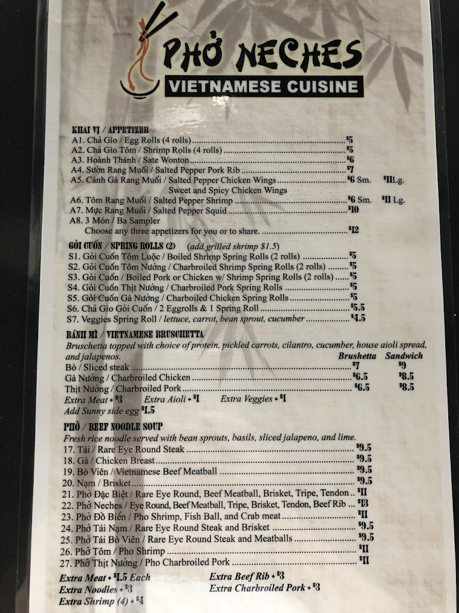 Menu Pho Neches-2