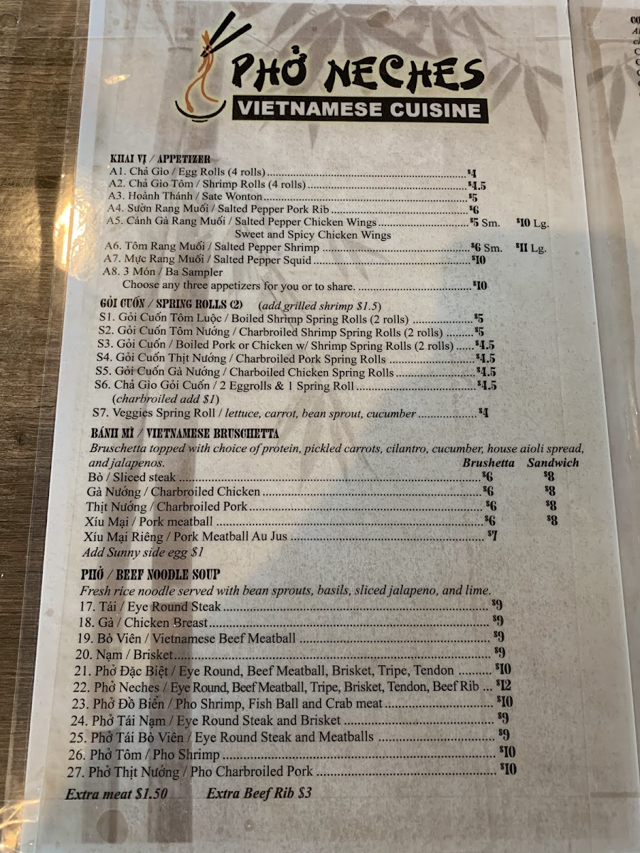 Menu Pho Neches-3